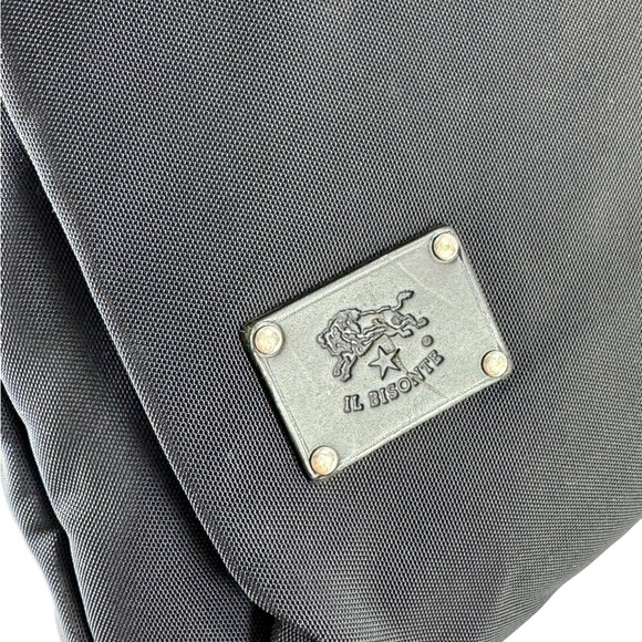 IL BISONTE W.A DI FILIPPO Black Nylon Men's Backpack Made in Italy - Picture 8 of 13